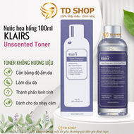 [Chính hãng] Nước hoa hồng không mùi Klairs Supple Preparation Unscented Toner - TD Shop