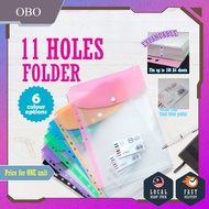 [ 11 HOLES ] KIDARIO / OBO A4 11 HOLES BUTTON FOLDER / STRING FOLDER WITH NAME CARD SLOT / FIT TO 2D