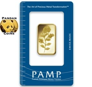 Pamp Suisse 9999 Gold Bar Rosa 1/2 oz