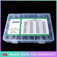 WOTAO 840Pcs/Box 24Values TO-92 Transistor Assortment Kit BC327 BC337 BC547 2N2222 3904 3906 C945 S8