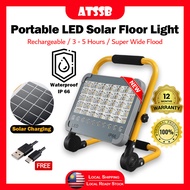 ATSSB Portable Solar LED Floor Light Rechargeable LED Spotlight Emergency Light Solar Outdoor Light 