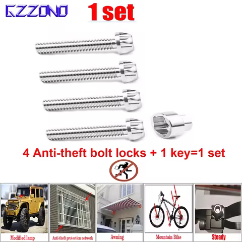 Security protection Anti Theft Bolt M6 M8 M10 M12 Bolt 304Stainless Steel Mountain Bike Awning Car A
