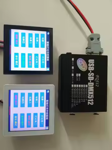 USB-DMX512 Console 1024 Controller SD Card Recording Offline Playback DMX To RS232/485 Controller