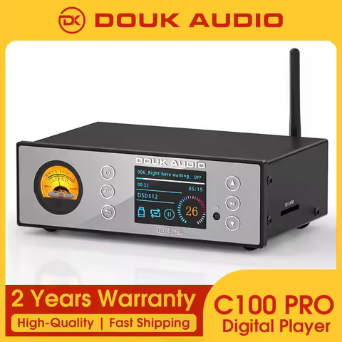 Douk Audio C100 PRO Hi-res ESS9038 Preamp Digital Bluetooth 5.0 Receiver S/PDIF COAC/OPT Adapter Str
