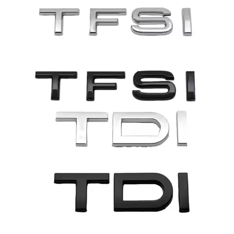 3D ABS Letters Logo TFSI TDI Car Rear Trunk Sticker Emblem Badge Decals for A3 A4 A5 A6 A7 A8 Q2 Q3 