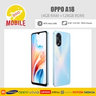 OPPO A18 (4GB RAM +128GB ROM)5000mAh Large Battery, 6.56" 90Hz Sunlight Display, Unlock Your Potential Side Fingerprint Unlock, Operating System Android 13, ColorOS 13.1- 1 Year by Oppo Malaysia