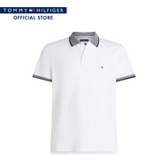 Tommy Hilfiger เสื้อโปโล ผู้ชาย รุ่น MW0MW33140 YBR - สีขาว ทรง Regular Fit