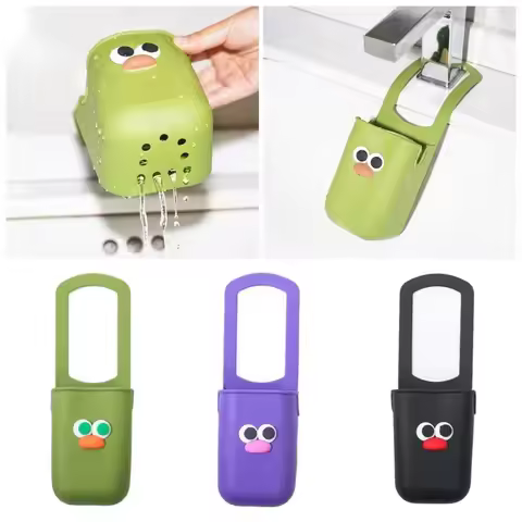 Universal Silicone Cup Holders Large Capacity Cartoon Face Baby Stroller Cup Rack with Drainage Hole