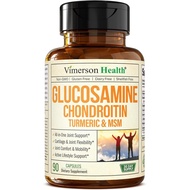 Glucosamine Chondroitin MSM and Turmeric Supplement - Joint Support Supplement for Women & Men with 