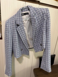 Zara 格紋短版外套