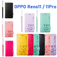 For OPPO A60 4G Reno11F Reno11 Reno11Pro Case Flip Stand Lockable Reno 11 Card Holder Domicat