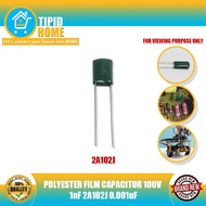 POLYESTER FILM CAPACITOR 100V 1nF 2A102J 0.001uF