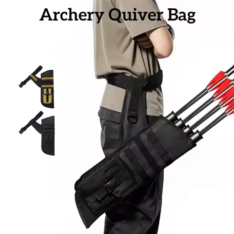 Arrow Quiver Arrow Bag Waist Hanging Archery Arrow Holder Storage Carrying Pouch-Adjustable Waist Be