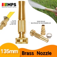 ect Brass Hose Nozzle High Pressure Adjustable Twist Host Garden Hose Water Jet Sprayer Muncung Paip
