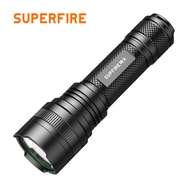 SUPERFIRE L6-G 36W สวิตช์หางไฟฉาย LED แบบชาร์จไฟได้ Ultra Bright พร้อมพอร์ตชาร์จ Type-C ที่ซ่อนอยู่