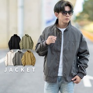 Taiwan Shipping Men's Clothing [NB1967J] Layered Crinkle Stand-Up Collar Windproof Jacket Coach Plai