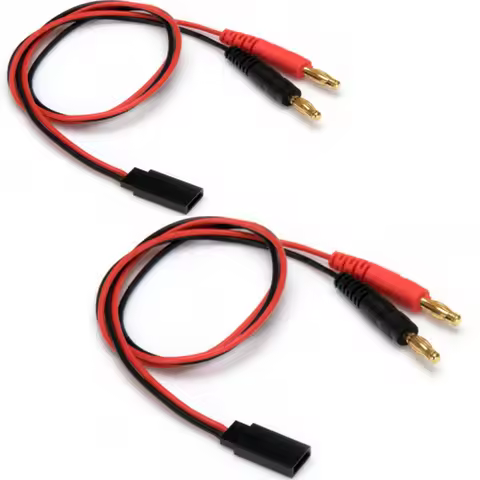 2 pcs RX UNI FUTABA to 4mm banana plug charge lead for RC car and plane charger and battery accessor