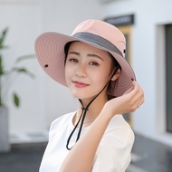 【CC】 Womens UV Protection Wide Brim Hats Cooling Mesh Ponytail Hole Cap Outdoor Fishing Hat