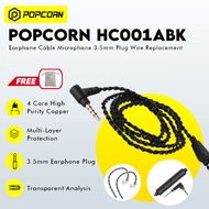 Popcorn IEM Upgraded Memory EAR-HOOKS 2 Pin 0.75mm Connector 3.5mm Multifunctional Wire