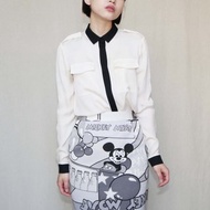 南瓜Vintage。BURBERRY 白色 真絲 長袖 洋裝