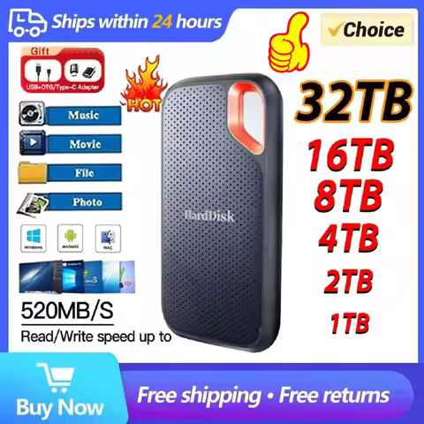 High Speed External Solid State Drive 1TB Portable SSD External Hard Drive 256TB External Hard Disk 