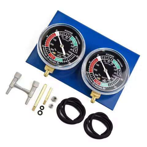15cm X 10cm Motorcycle Carburetor Vacuum Hose Gauge Balancer Synchronizer Tool W/Hose Kit Threaded B