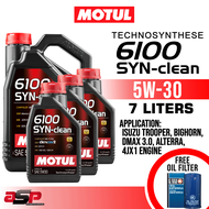 MOTUL 6100 SYN-Clean 5W30 Diesel Oil 7 Liters Bundle for ISUZU TROOPER 2000, BIGHORN, DMAX 3.0, ALTERRA, 4JX1 ENGINE