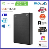 Seagate 4TB One Touch With Password Portable External Hard Drive USB 3.0