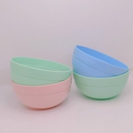 (SET OF 5 T05 BOWL MIX IN MANY RANDOM COLORS) T05 Plastic Deep Bowl 14cm 【T3 F1】