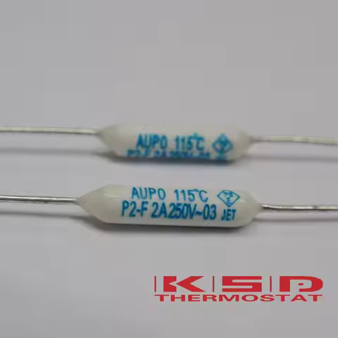 100pcs P1-2A-F 102 2A 250V degree Thermal Cutoff RF102 Thermal-Links Black Square Temperature Fuse 8