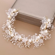 Aksesoris Hiasan Rambut Tiara Bando Bunga Sanggul Pesta Pengantin B01 GAM