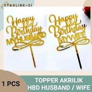 MY HUSBAND BIRTHDAY CAKE TOPPER WIFE/ | Birthday Cake Topper for Husband,/, and Wife - HBD My Wife