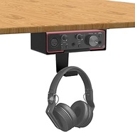 Under Desk Mount for Focusrite Scarlett Solo 3rd Gen/Solo 4rd Gen with Headphone Hanger Stand,Under 