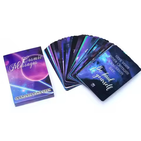 Premium Board Game Cosmic Messages Oracle Card Tarot Deck Twin Flame Love Message English Visions Di