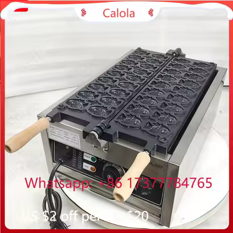 18PCS Great Carp King Taiyaki Maker 2000W Electric Fish Shape Waffle Baker