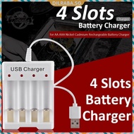 DR 4 Slots Smart Battery Charger for AA AAA Rechargeable Battery Charging Station