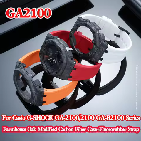 GA2100 Carbon Fiber Case For Casio G-SHOCK Farmhouse Oak GA-2100 GA2100 GA-B2100 Camouflage Carbon F