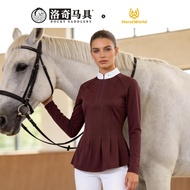 Horseworld-Immediate Ballet Series Organ Pleated Equestrian Long-Sleeved Shirt Ladies Knight Suit Di
