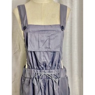 LOVITO Gray Wide-Strap Jumpsuit