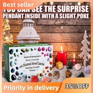 Christmas Advent Calendar, Crystal Ore 24 Days Christmas Countdown Calendar, Minerals Gift Box, Adve