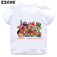 Toy Story Buzz Lightyear Woody Christmas Print Funny Kids T-Shirts Girls Clothes Baby Boys T shirt S
