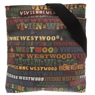 Vivienne Westwood MAN Logomania 印花斜背包，銀色五金配件，PVC材質，顏色肩帶，0267 [二手] Vivienne Westwood MAN 男士