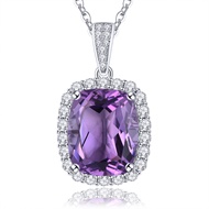 Lohaspie jewelry Mặt dây chuyền bạc 925 27 carat chính hãng với đá thật Citrine tự nhiên Mặt dây chu