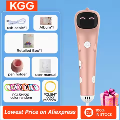 Low Temperature 3D Printing Pen PCL Filament Anti-Scald Digital Display DIY For 3D Drawing Pen Girls