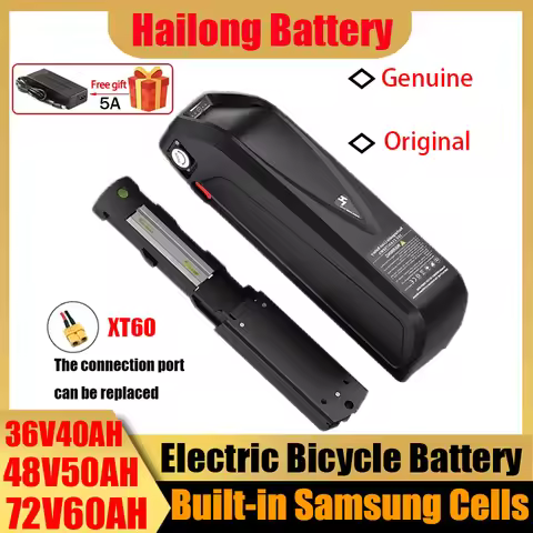 72v 50ah Hailong EBike Battery 60v Electric Bicycle Ncr18650b 48V 36V 52V Ebike 3000w Motor 20ah 30 