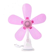J490 Desktop Clip Fan 5 Blade Mini Clip Fan Wall Mounted Super Soft Wind Super Mute