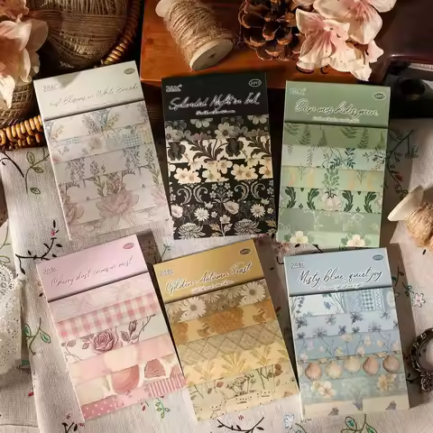 50sheets Scrapbook Paper Sticky Note Paper Non-adhesive Material Paper DIY Scrapbook Collage Junk Jo