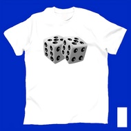 Unisex Men's and Women's T-shirts with 3D Dice Tri 3D Dimensions