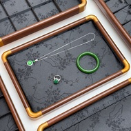 Wooden jewelry display tray for rings, necklaces, bracelets, jewelry, cultural items, jade items, an