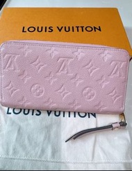 🈹🈹 正品 LV Wallet粉紅壓紋真皮長銀包  Louis Vuitton long wallet